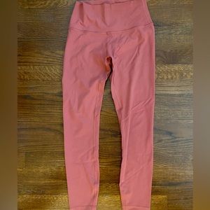 Lululemon wunder under 25” leggings, size 4, vintage rose